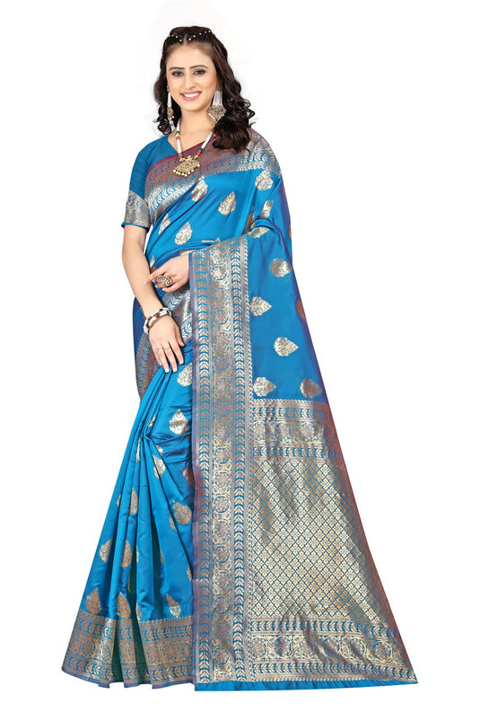 Banarasi Jacquard Silk Saree - thevendorvilla
