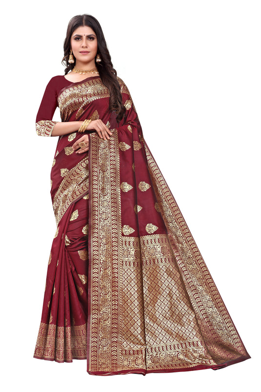 Banarasi Jacquard Silk Saree - thevendorvilla
