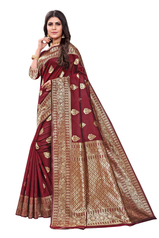 Banarasi Jacquard Silk Saree - thevendorvilla
