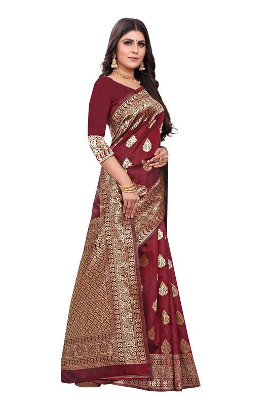 Banarasi Jacquard Silk Saree - thevendorvilla