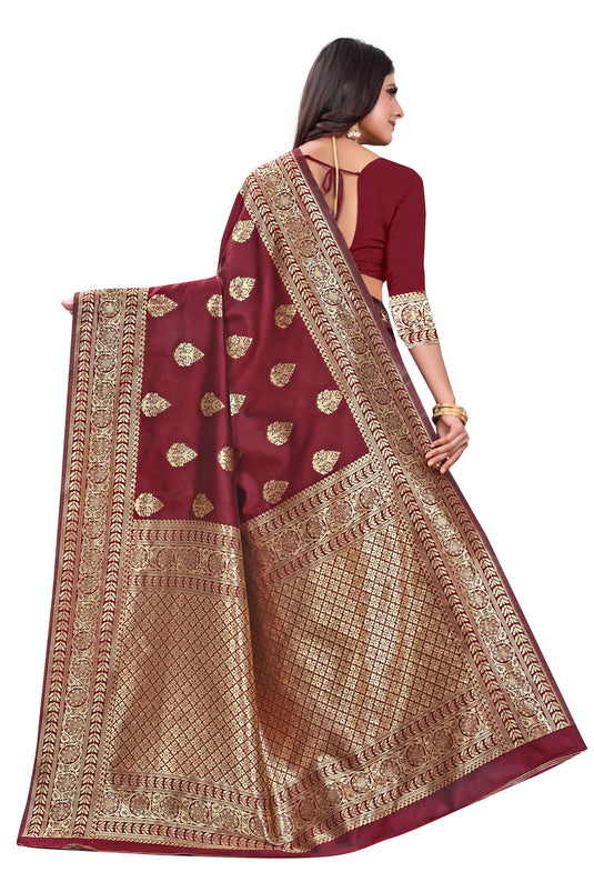 Banarasi Jacquard Silk Saree - thevendorvilla