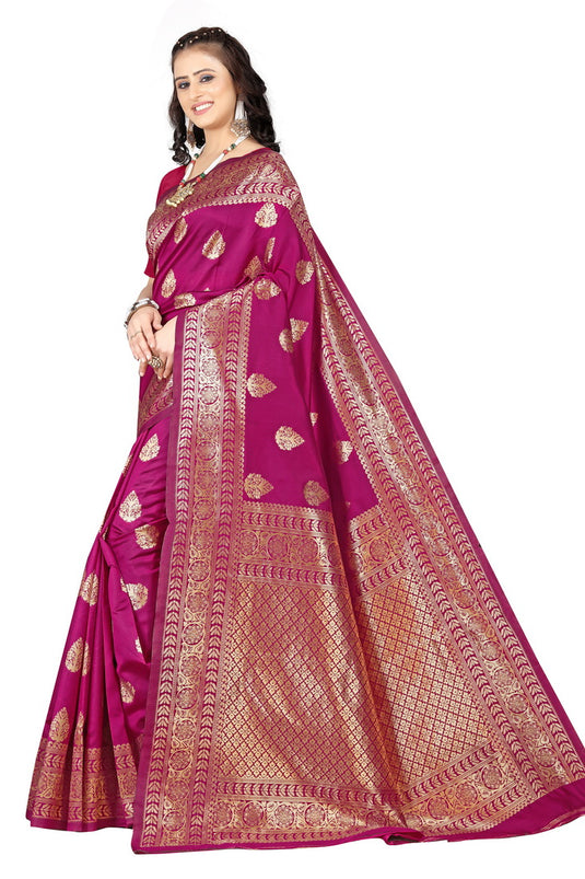 Banarasi Jacquard Silk Saree - thevendorvilla