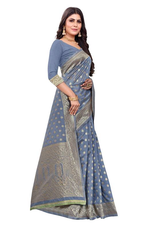 Banarasi Jacquard Silk Saree - thevendorvilla