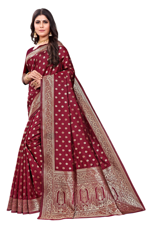 Banarasi Jacquard Silk Saree - thevendorvilla