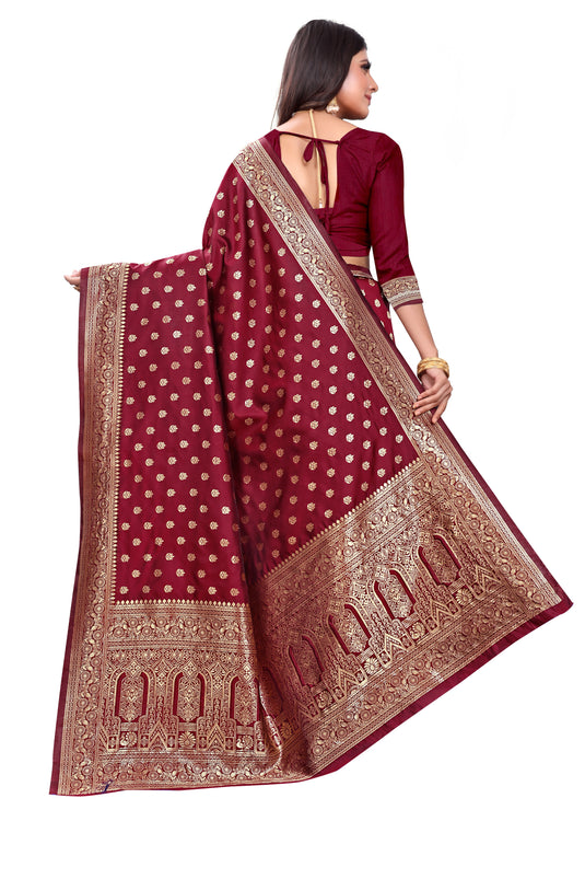 Banarasi Jacquard Silk Saree - thevendorvilla