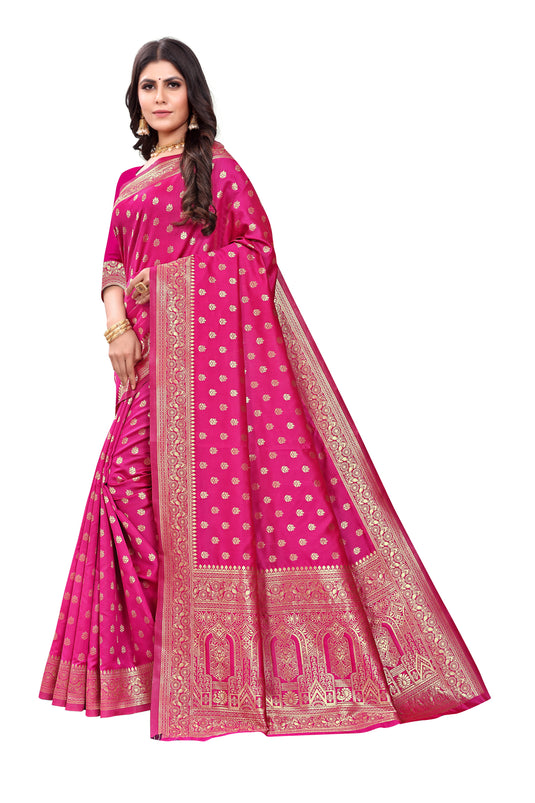Banarasi Jacquard Silk Saree - thevendorvilla