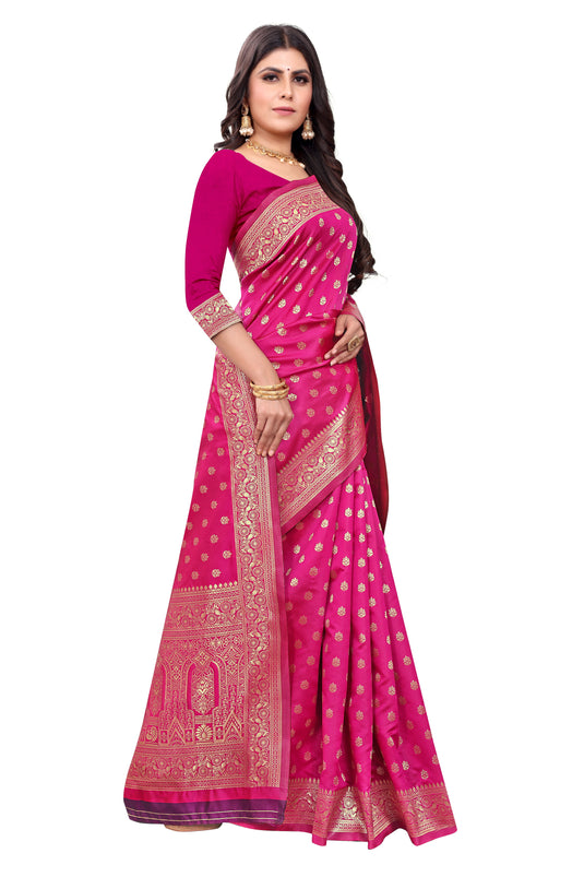 Banarasi Jacquard Silk Saree - thevendorvilla