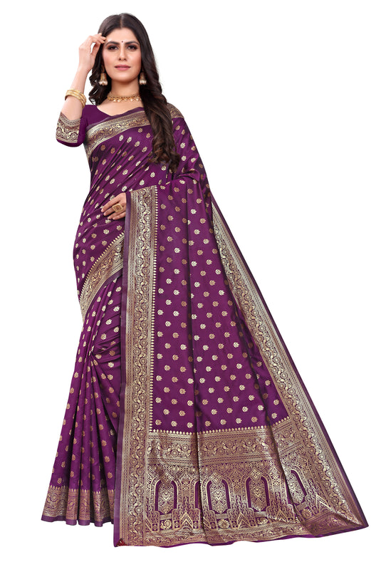 Banarasi Jacquard Silk Saree - thevendorvilla