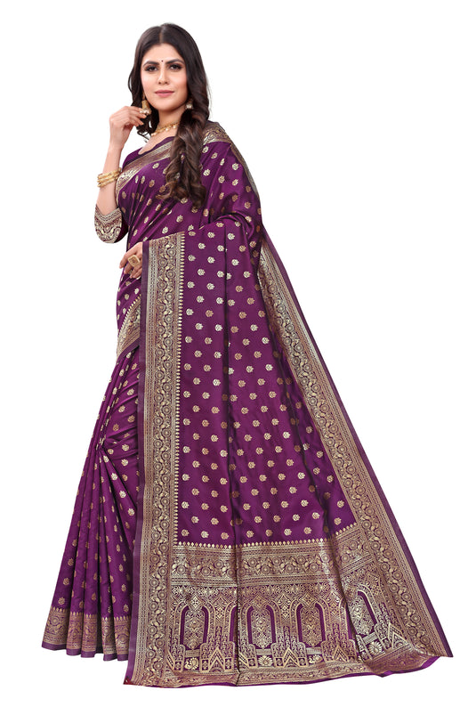 Banarasi Jacquard Silk Saree - thevendorvilla