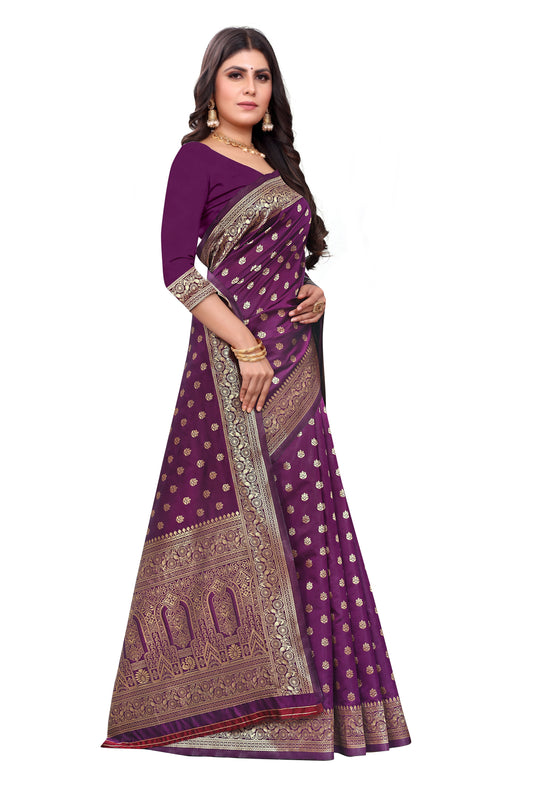 Banarasi Jacquard Silk Saree - thevendorvilla