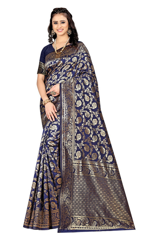 Banarasi Jacquard Silk Saree - thevendorvilla