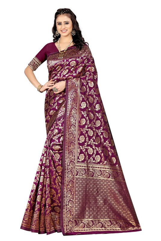 Banarasi Jacquard Silk Saree - thevendorvilla
