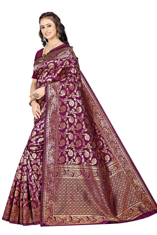 Banarasi Jacquard Silk Saree - thevendorvilla