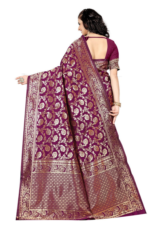 Banarasi Jacquard Silk Saree - thevendorvilla