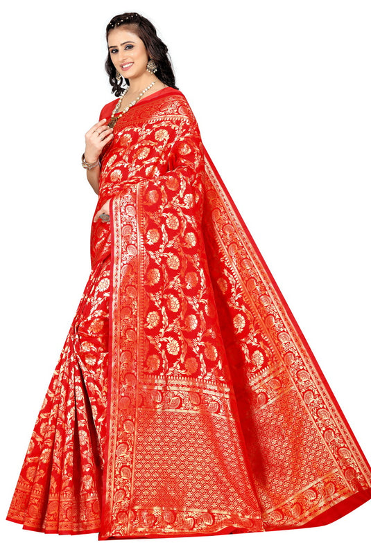 Banarasi Jacquard Silk Saree - thevendorvilla