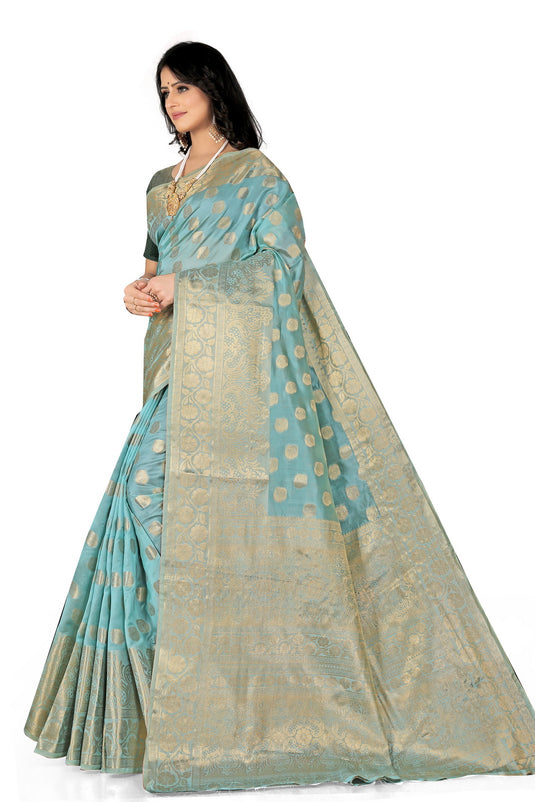 Enchanting Elegance: The Organza Symphony Saree - thevendorvilla