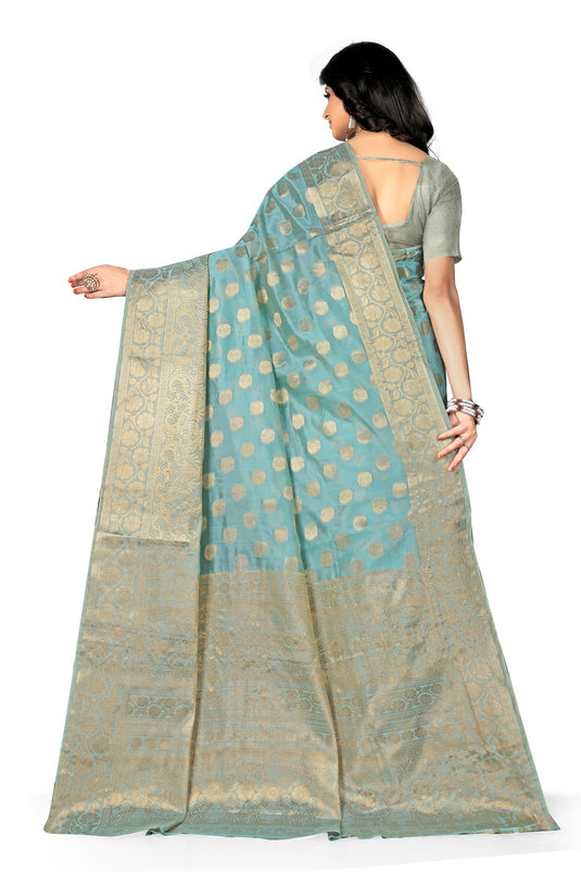 Enchanting Elegance: The Organza Symphony Saree - thevendorvilla