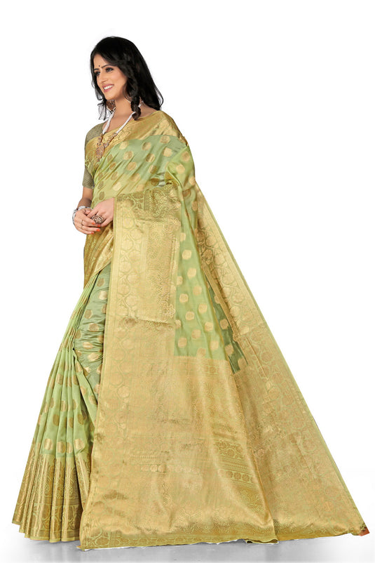 Enchanting Elegance: The Organza Symphony Saree - thevendorvilla