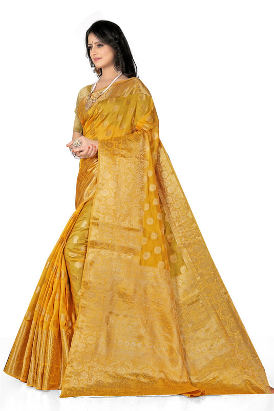 Enchanting Elegance: The Organza Symphony Saree - thevendorvilla