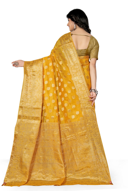 Enchanting Elegance: The Organza Symphony Saree - thevendorvilla