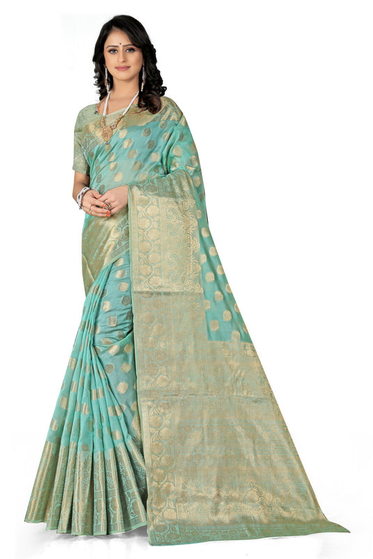 Enchanting Elegance: The Organza Symphony Saree - thevendorvilla