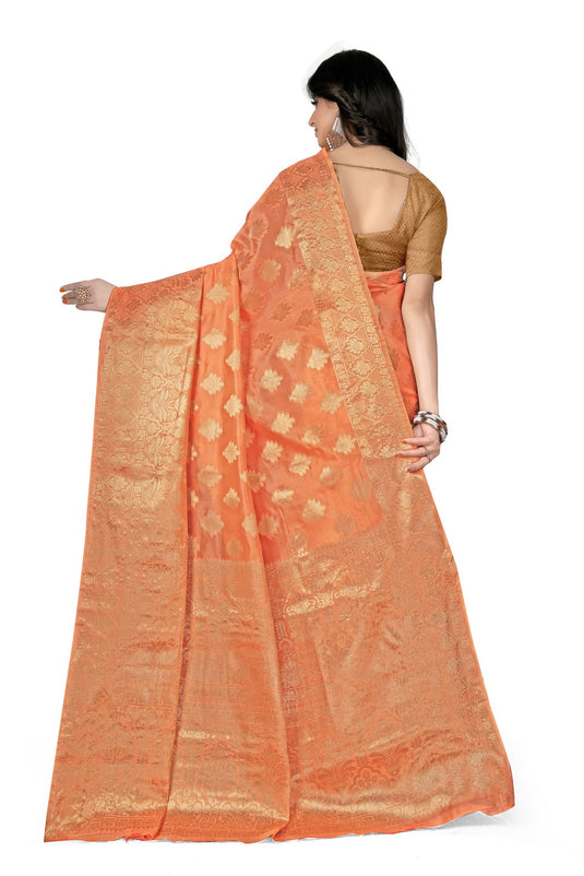 Enchanting Elegance: The Organza Symphony Saree - thevendorvilla