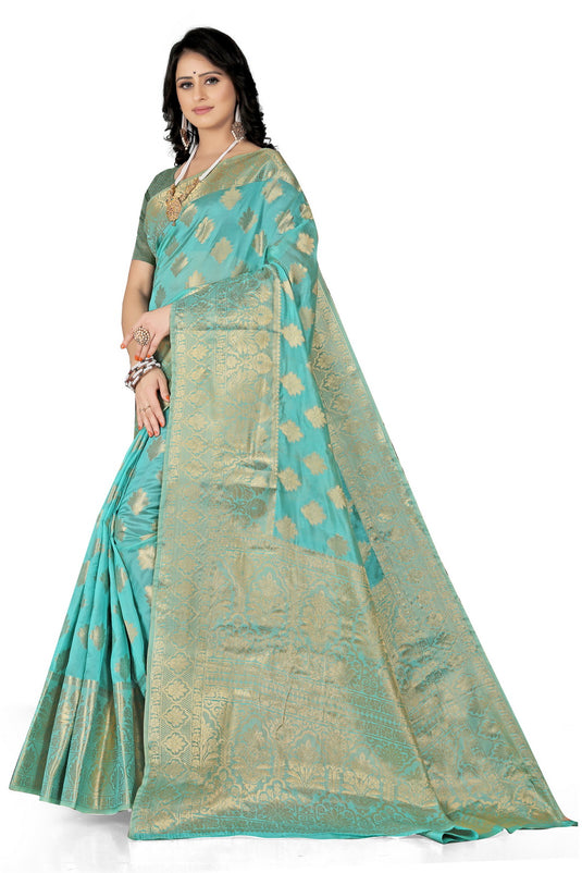 Enchanting Elegance: The Organza Symphony Saree - thevendorvilla
