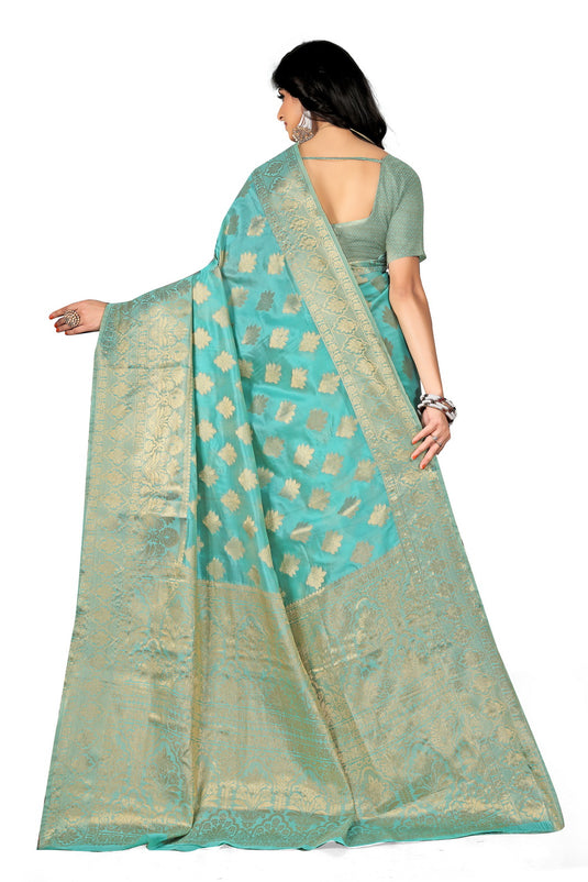 Enchanting Elegance: The Organza Symphony Saree - thevendorvilla