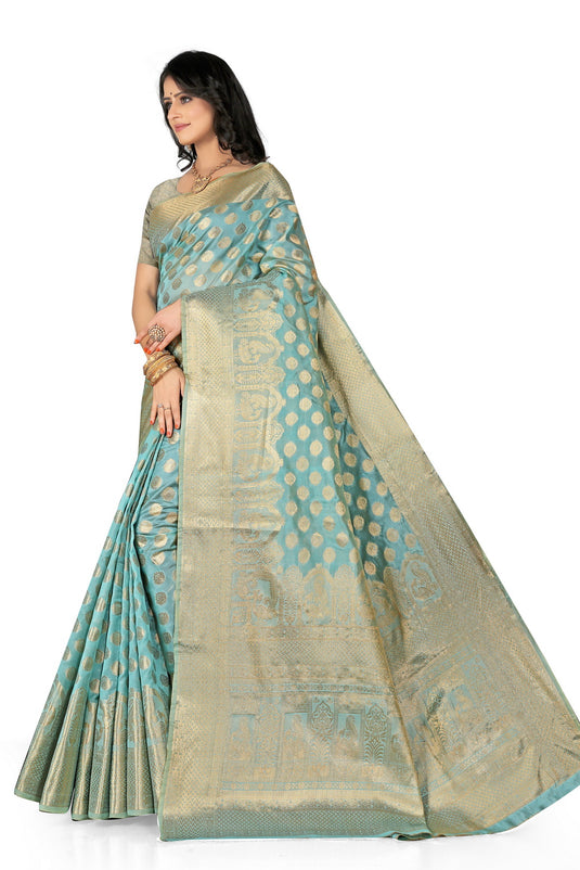 Enchanting Elegance: The Organza Symphony Saree - thevendorvilla