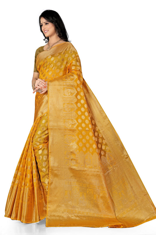 Enchanting Elegance: The Organza Symphony Saree - thevendorvilla