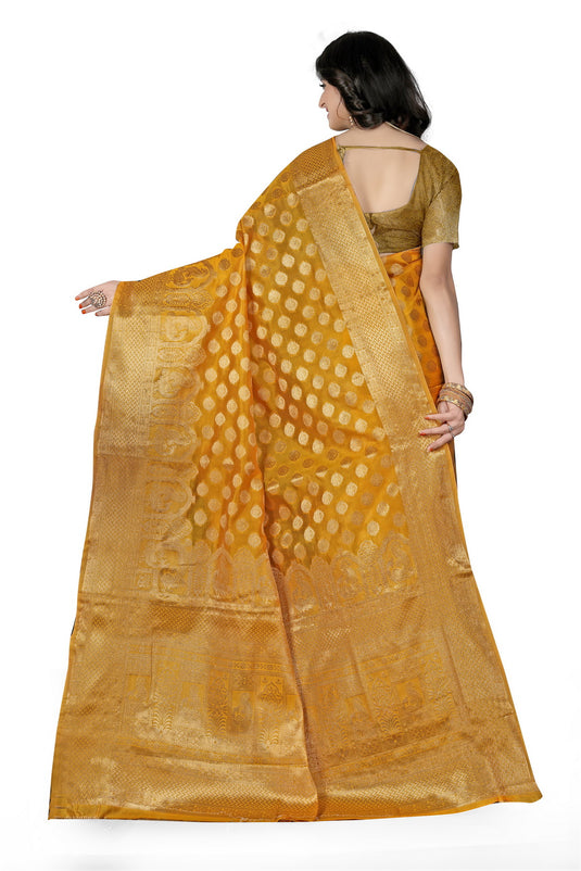 Enchanting Elegance: The Organza Symphony Saree - thevendorvilla