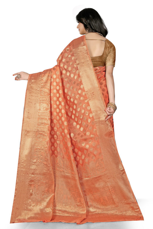 Enchanting Elegance: The Organza Symphony Saree - thevendorvilla