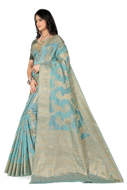 Enchanting Elegance: The Organza Symphony Saree - thevendorvilla