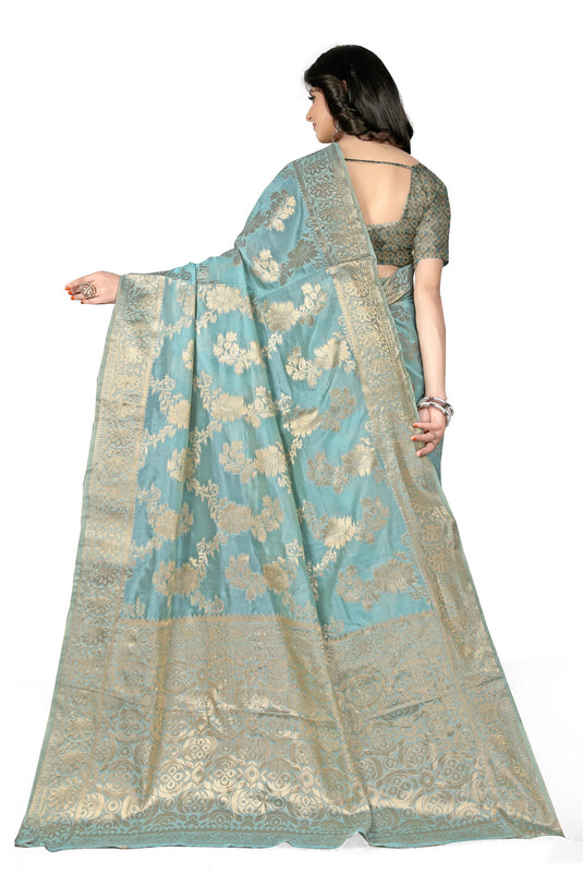Enchanting Elegance: The Organza Symphony Saree - thevendorvilla