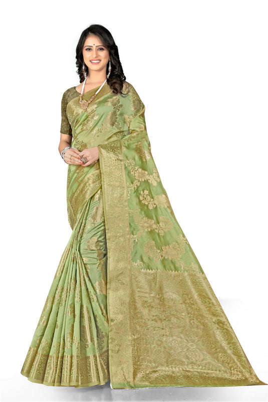 Enchanting Elegance: The Organza Symphony Saree - thevendorvilla