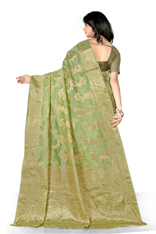 Enchanting Elegance: The Organza Symphony Saree - thevendorvilla