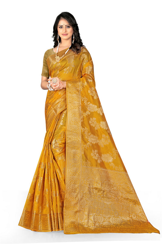 Enchanting Elegance: The Organza Symphony Saree - thevendorvilla