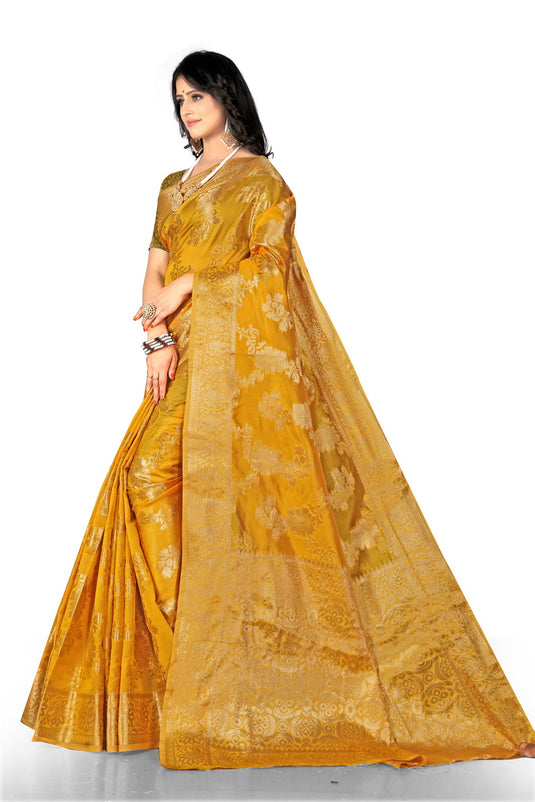 Enchanting Elegance: The Organza Symphony Saree - thevendorvilla