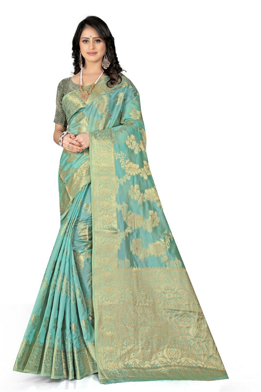Enchanting Elegance: The Organza Symphony Saree - thevendorvilla