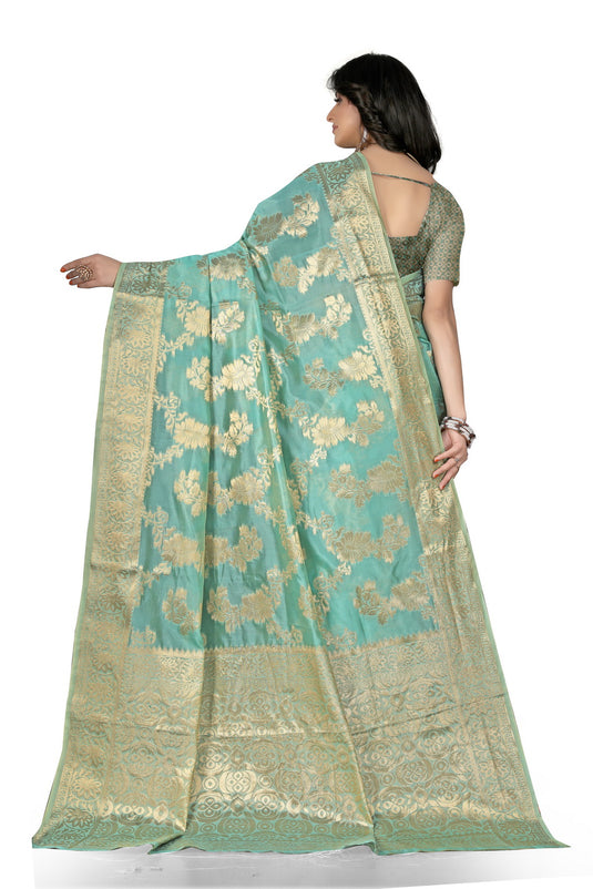 Enchanting Elegance: The Organza Symphony Saree - thevendorvilla