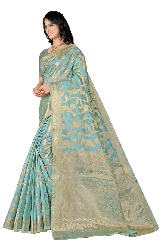 Enchanting Elegance: The Organza Symphony Saree - thevendorvilla