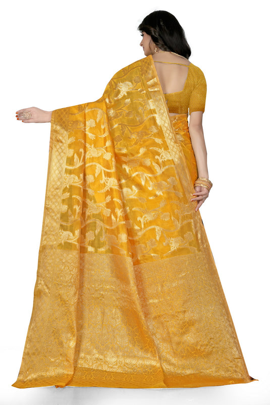 Enchanting Elegance: The Organza Symphony Saree - thevendorvilla