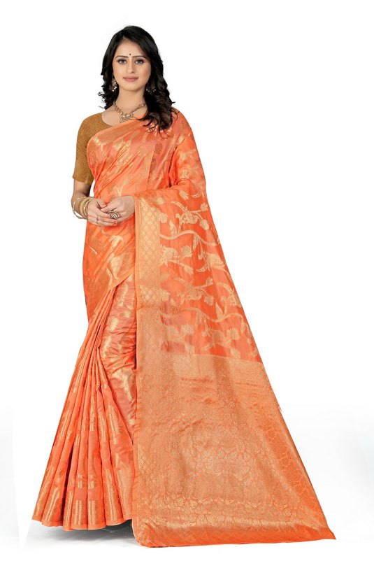Enchanting Elegance: The Organza Symphony Saree - thevendorvilla