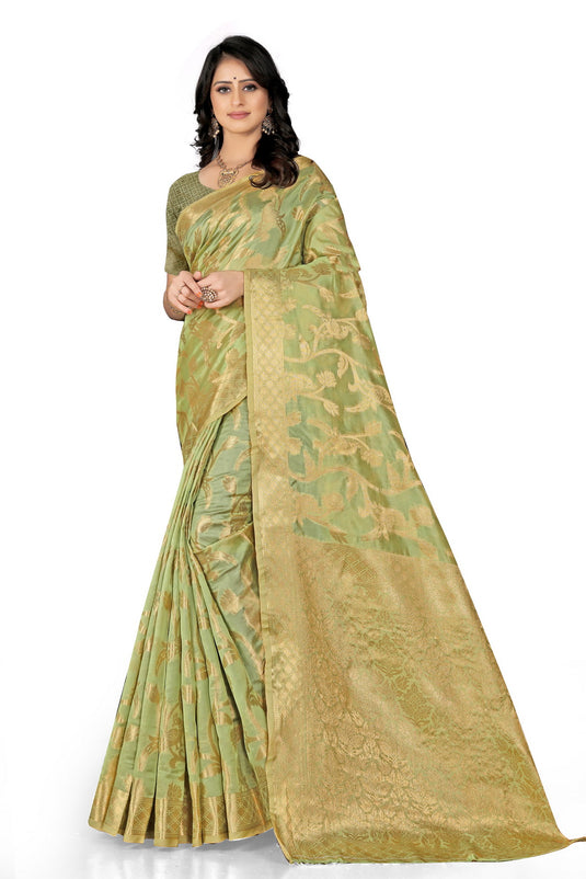 Enchanting Elegance: The Organza Symphony Saree - thevendorvilla