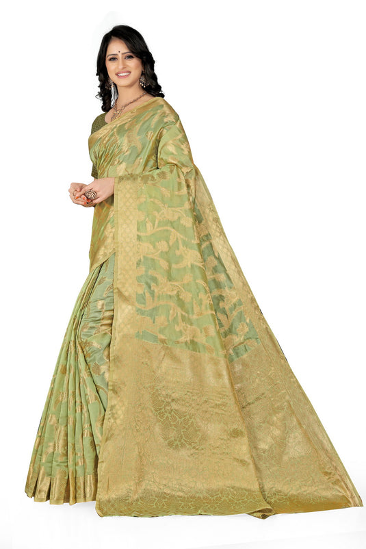 Enchanting Elegance: The Organza Symphony Saree - thevendorvilla