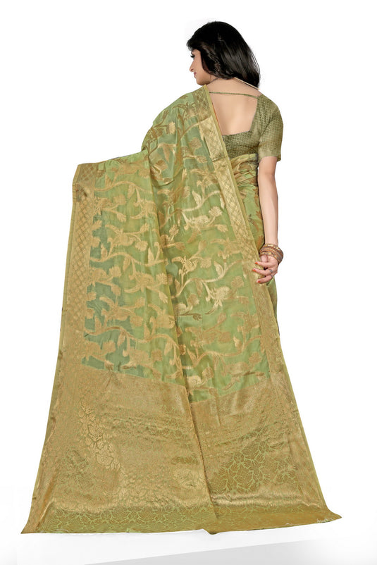 Enchanting Elegance: The Organza Symphony Saree - thevendorvilla
