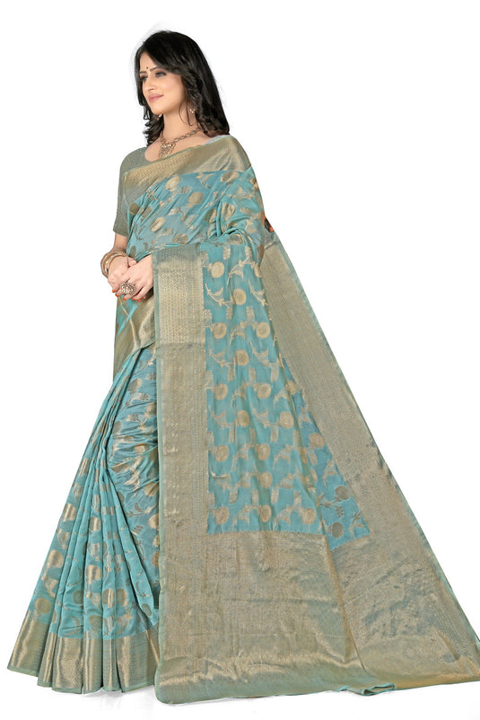 Enchanting Elegance: The Organza Symphony Saree - thevendorvilla