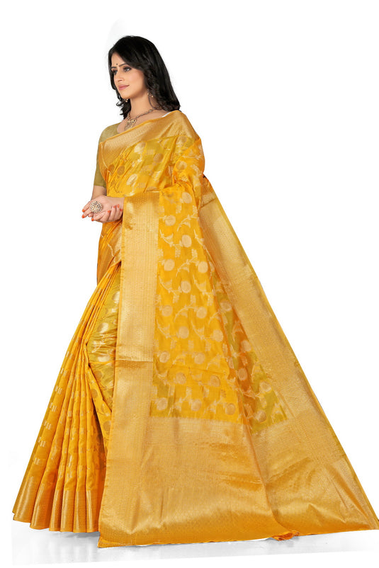 Enchanting Elegance: The Organza Symphony Saree - thevendorvilla