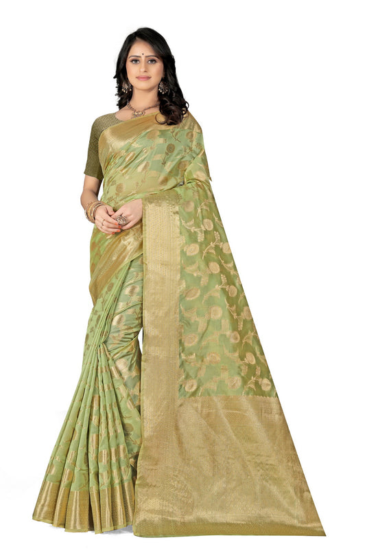 Enchanting Elegance: The Organza Symphony Saree - thevendorvilla