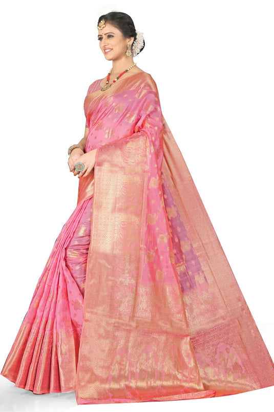 Enchanting Elegance: The Organza Symphony Saree - thevendorvilla